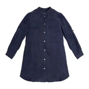 GUESS kids Елегантна детска рокля в синьо-сиви нюанси - Снимка 1