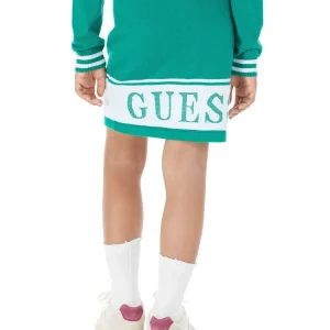 GUESS kids Трикотажна рокля за момичета в зелено - Снимка 2