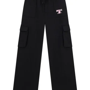 GUESS kids Детски спортни карго панталони с джобове - черни - Снимка 1
