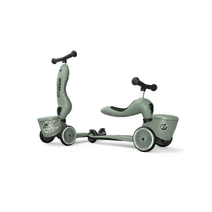 Детска тротинетка и колело за баланс Scoot & Ride Highwaykick 1 lifestyle, Зелено с линии - Снимка 1