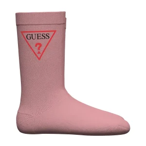 GUESS KIDS Детски розови чорапи с лого за комфорт и стил - Снимка 1