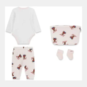 GUESS KIDS Бебешки комплект с мечета и розови акценти - Снимка 1