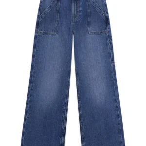GUESS KIDS Детски широки дънки за момичета в средносин цвят