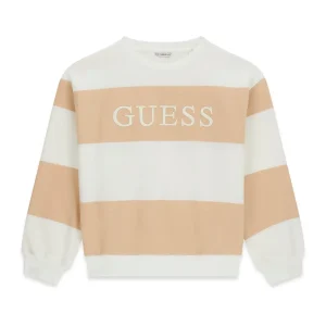 GUESS KIDS Детска спортна блуза в бяло и бежово - Снимка 1