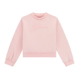 GUESS KIDS Детска розова блуза за момичета със щампа - Снимка 1