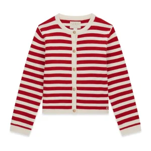 GUESS KIDS Жилетка с Бели и Червени Ивици за Момичета - Снимка 1