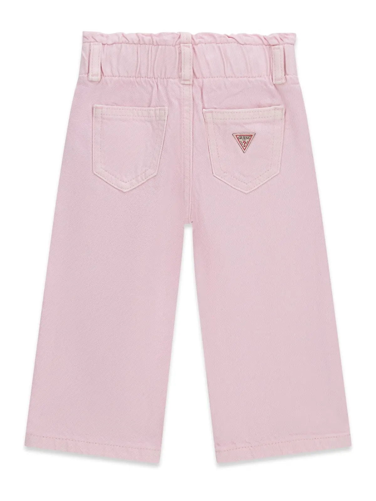 GUESS KIDS Детски памучни палацо панталони с широки крачоли - Снимка 2
