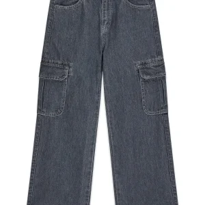GUESS KIDS Детски Широки сиви дънкови панталони с карго джобове