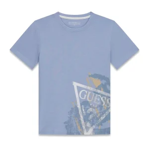 GUESS KIDS Мека светлосиня тениска с принт за момчета