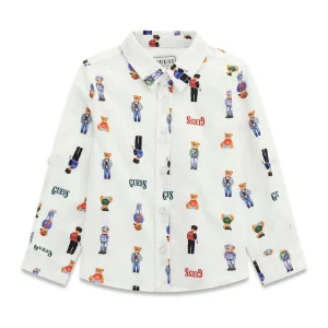 GUESS KIDS Детска риза с мечета за специални поводи - Снимка 1