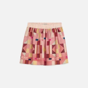 SCOTCH & SODA Сатенена пола с графичен принт в розово - Снимка 1