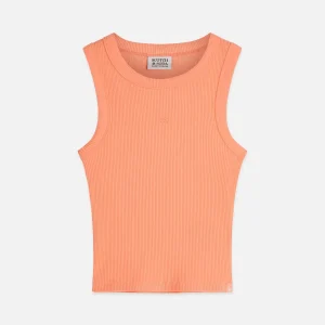 SCOTCH & SODA Стилен трикотажен потник в оранжево - Снимка 1