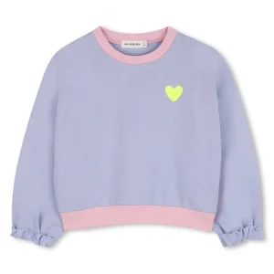 BILLIEBLUSH Детски син суичър с пайети и сърце за игри - Снимка 1