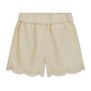 GUESS KIDS Детски шорти в перлен цвят с дантела за момичета