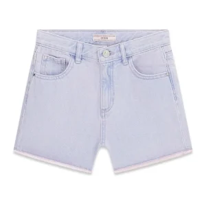 GUESS KIDS Детски розови дънкови шорти с класическа кройка