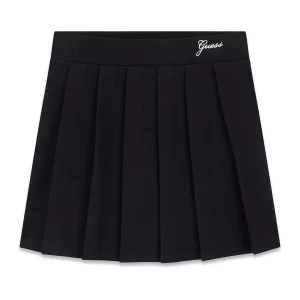 GUESS KIDS Плисирана черна мини пола с еластична талия - Снимка 1