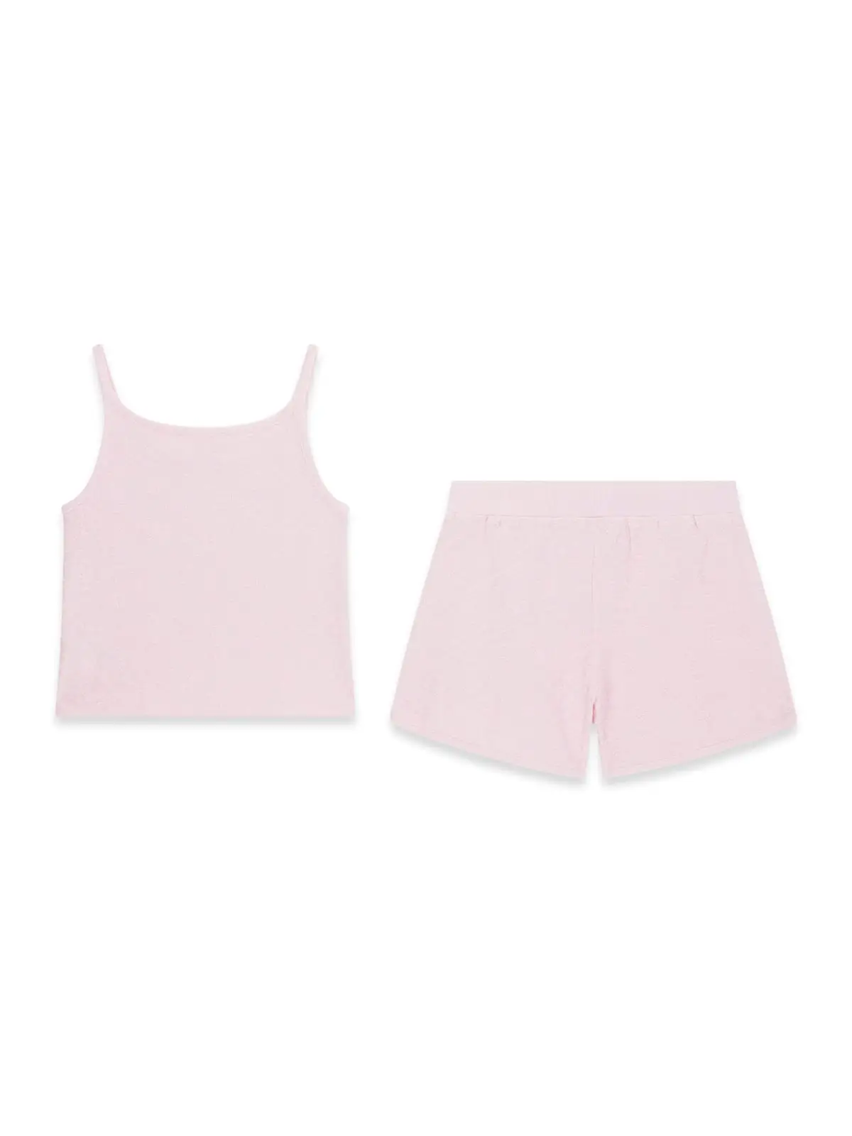 GUESS KIDS Детски комплект: розов потник и жакардови шорти за момичета - Снимка 2