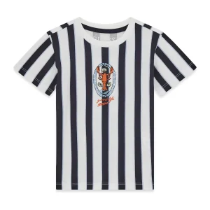 GUESS KIDS Тениска за момчета с бели и сини ивици - Снимка 1