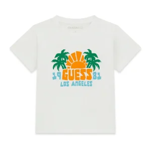 GUESS KIDS Тениска с Палмов Принт за Момчета, Лятна Вдъхновеност - Снимка 1