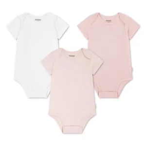 HUGGIES Комплект от три памучни бебешки бодита - Снимка 1