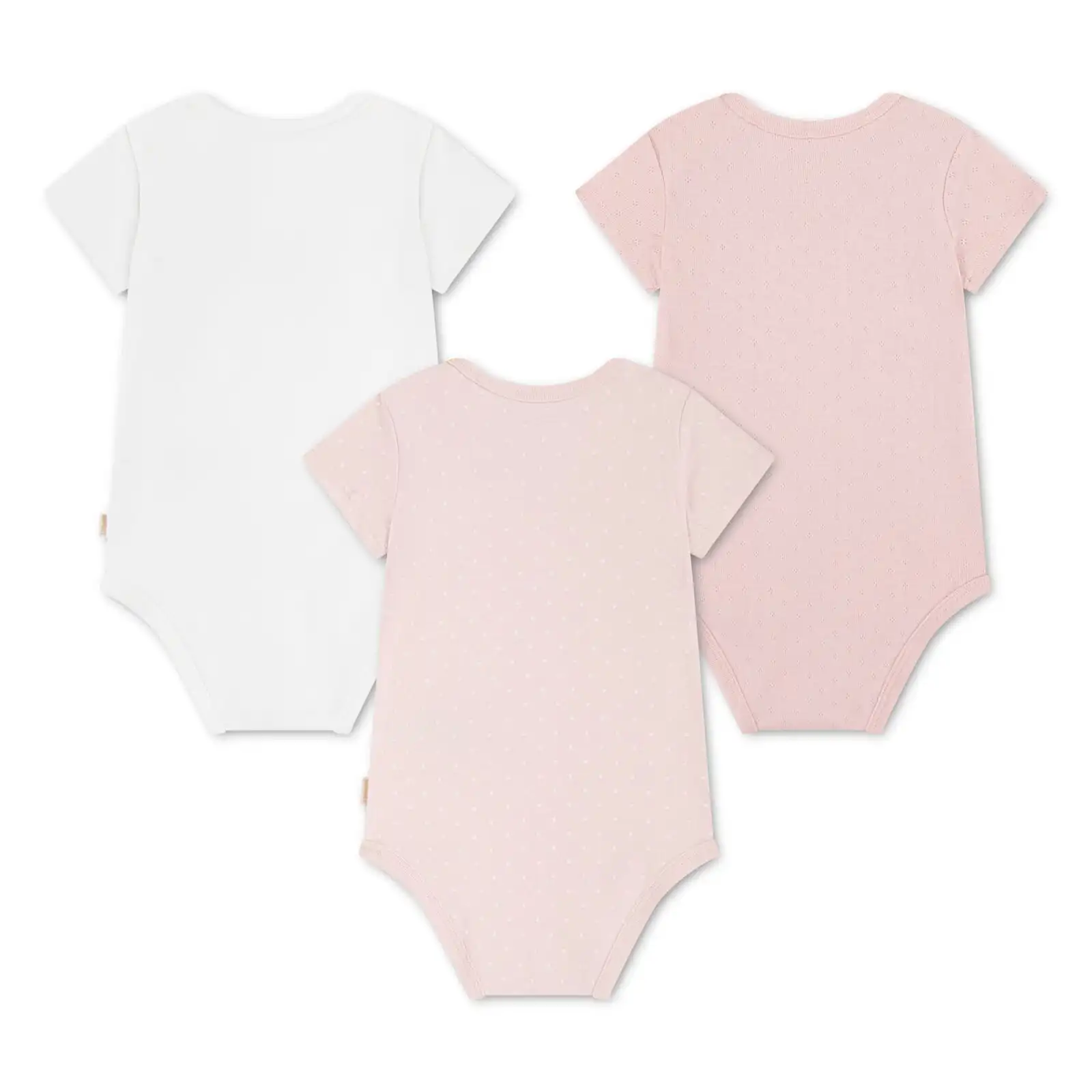 HUGGIES Комплект от три памучни бебешки бодита - Снимка 2