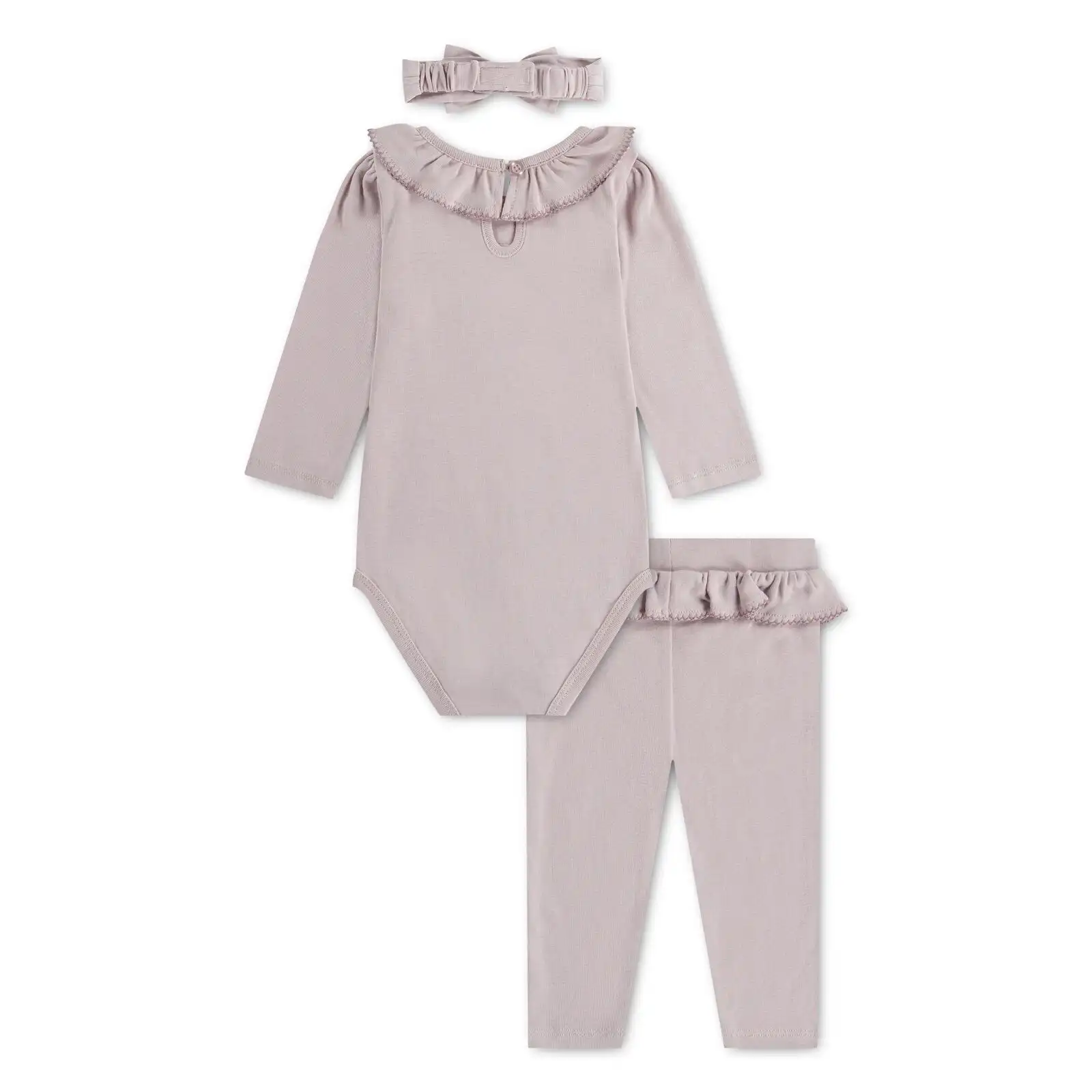 HUGGIES Трикотажен комплект за момиче от органичен плат - Снимка 2