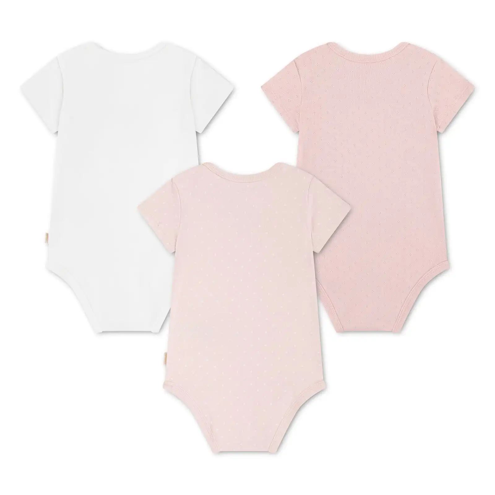 HUGGIES Трикотажни бебешки бодита, 3 бр., органичен памук - Снимка 2