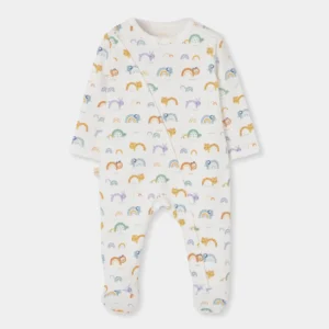 BOBOLI Трикотажен гащеризон с животни и дъги - Снимка 1