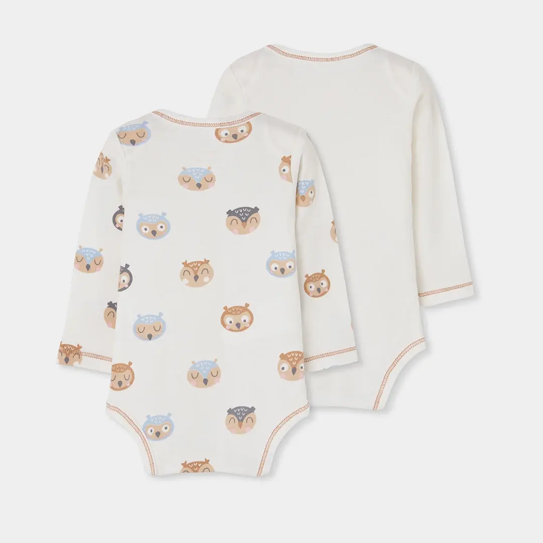 BOBOLI Комплект бодита с дълги ръкави и животинки - Снимка 2