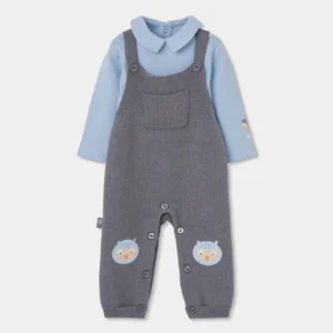 BOBOLI Бебешки комплект за момче в синьо и сиво - Снимка 1