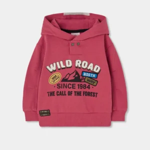 BOBOLI Суитчер с качулка за момче и принт "Wild Road" - Снимка 1