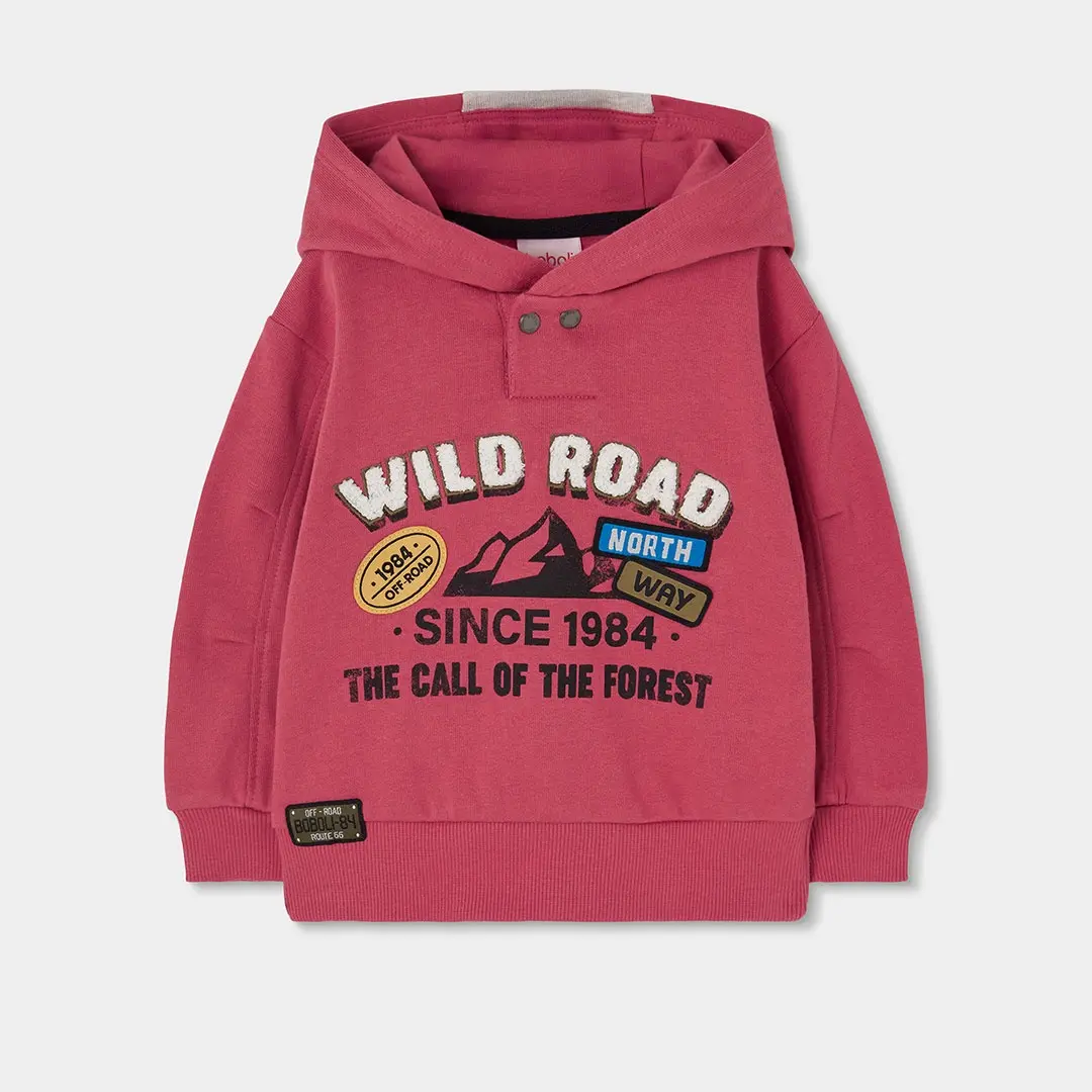 BOBOLI Суитчер с качулка за момче и принт "Wild Road" - Снимка 1