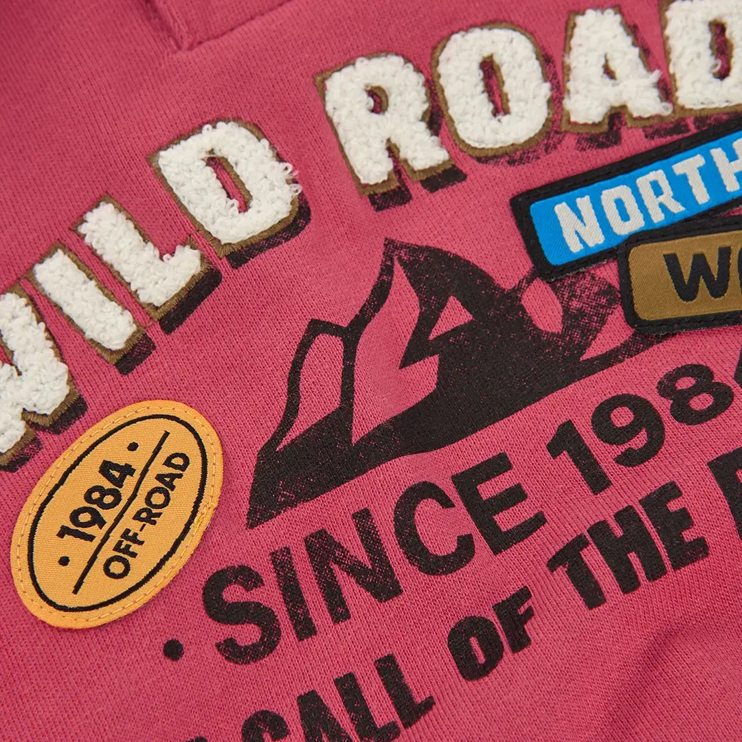 BOBOLI Суитчер с качулка за момче и принт "Wild Road" - Снимка 3