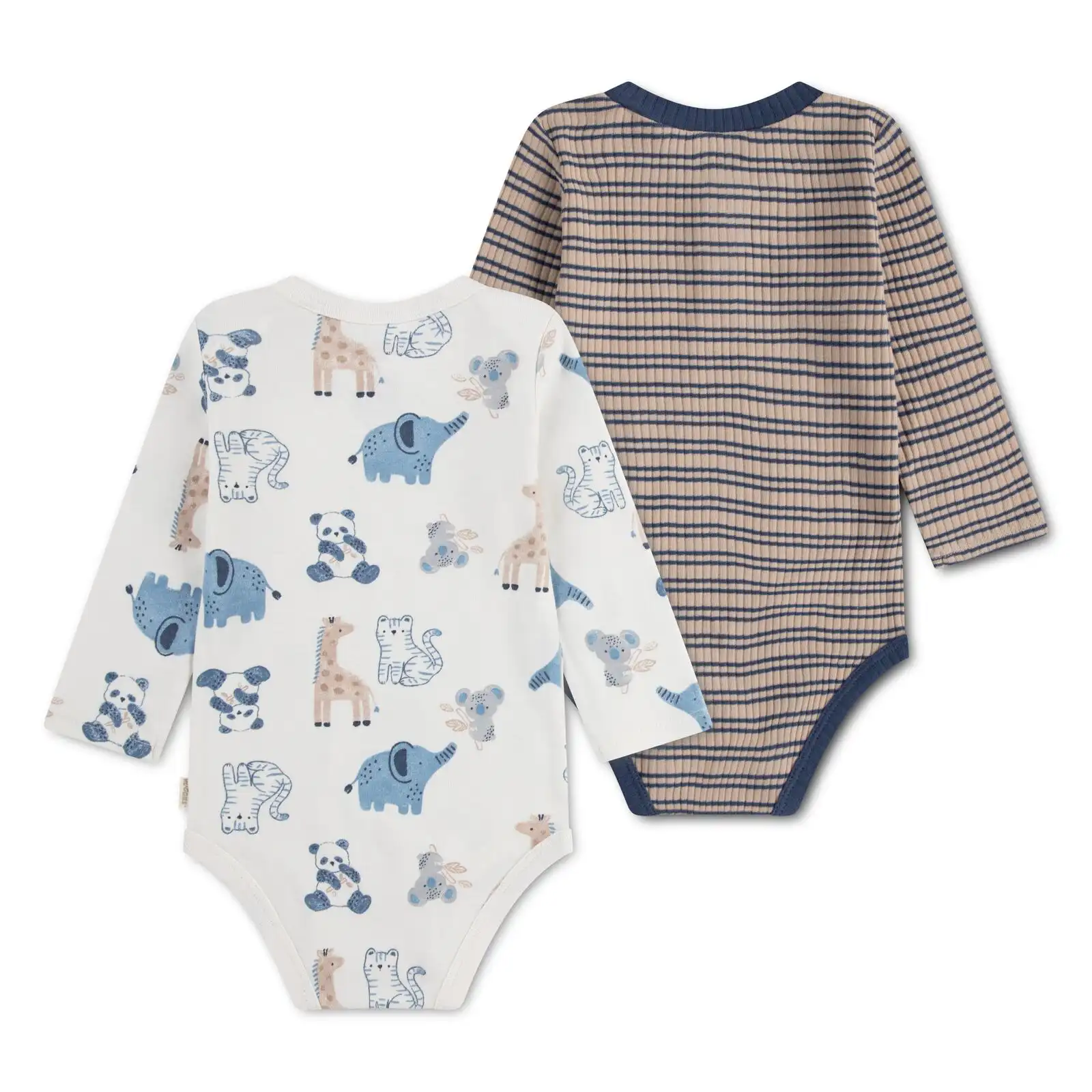 HUGGIES Комплект от 2 органични бебешки бодита за момче - Снимка 2