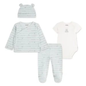 HUGGIES Детски комплект за новородено бебе от 4 части с мечешки ушички - Снимка 1