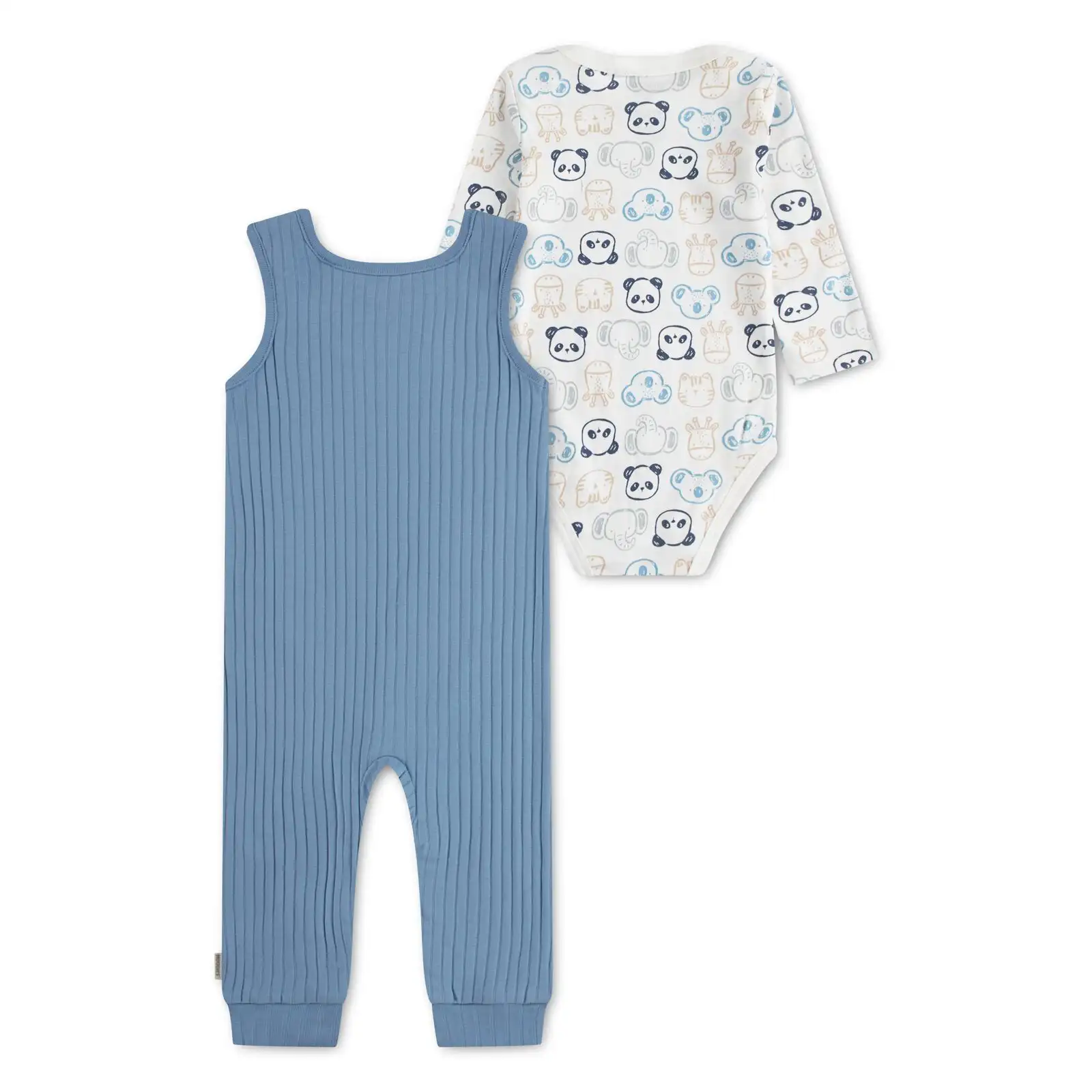 HUGGIES Комплект гащеризон и боди за момчета, 2 части - Снимка 2