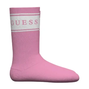 GUESS KIDS Детски розови чорапи с елегантно лого - Снимка 1