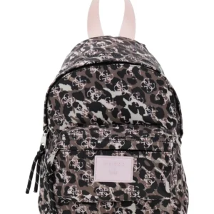 GUESS KIDS Мини раница с животински принт и 4G лого в розово - Снимка 1