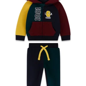 GUESS KIDS Бебешки спортен комплект в жълто и зелено - Снимка 2