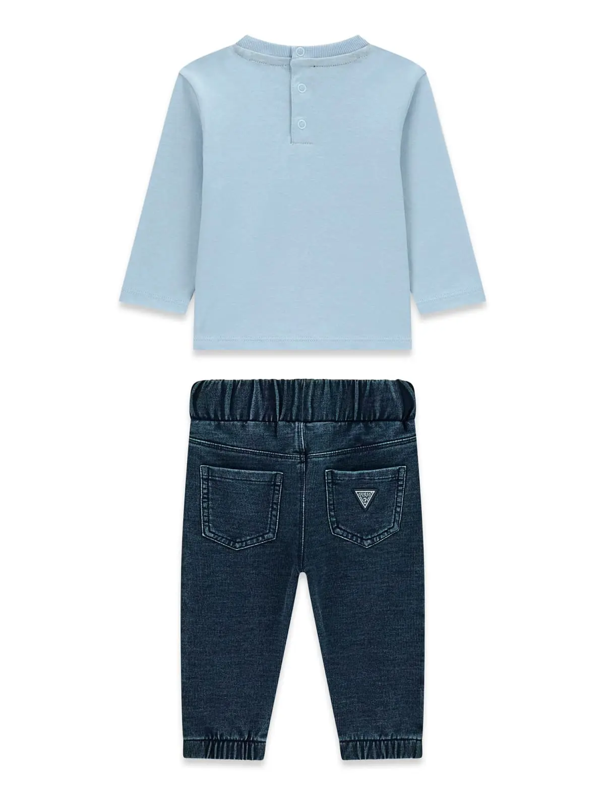 GUESS KIDS Бебешки комплект: трикотажна тениска и дънки - Снимка 2