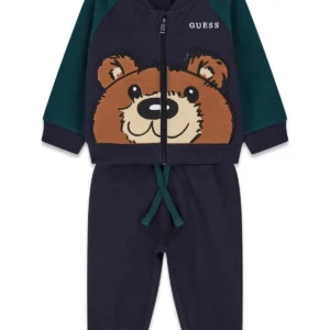 GUESS KIDS Бебешки комплект с мече - горнище и панталони - Снимка 1