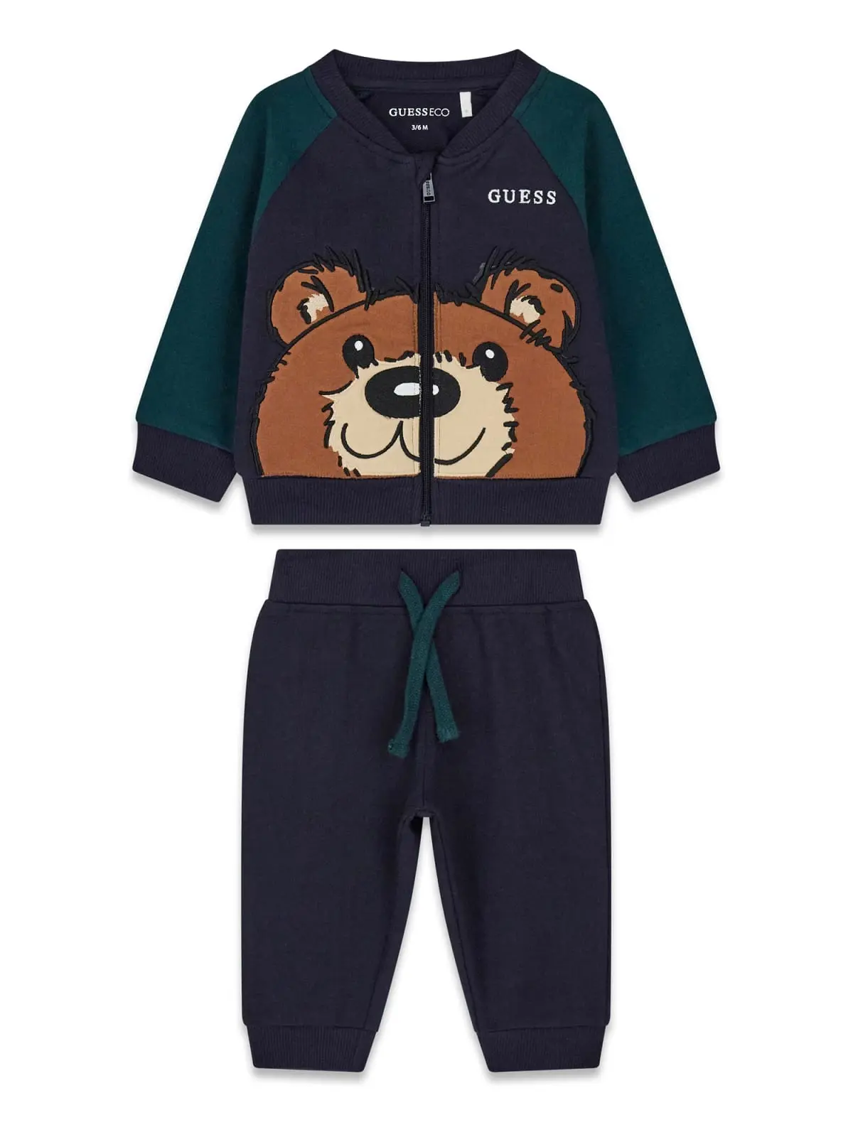 GUESS KIDS Бебешки комплект с мече - горнище и панталони - Снимка 2