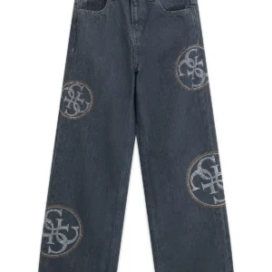 GUESS KIDS Модерни  Дънки с кристали и широк крачол за момичета