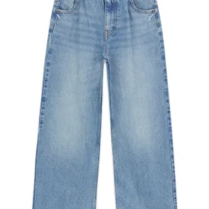 GUESS KIDS Овърсайз дънки за момичета в дълбок син цвят