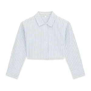 GUESS KIDS Риза за момичета с райета и класическа яка