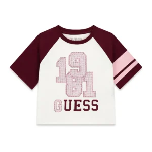 GUESS KIDS Детска спортна тениска с контрастни реглан ръкави