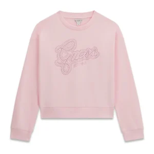 GUESS KIDS Детски спортен суитшърт в розов цвят - Снимка 1