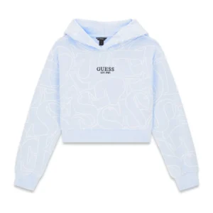 GUESS KIDS Светлосиньо спортно горнище с качулка и лого