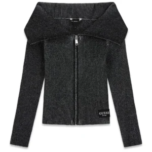 GUESS KIDS Трикотажен кардиган с цип за момичета, двуцветен