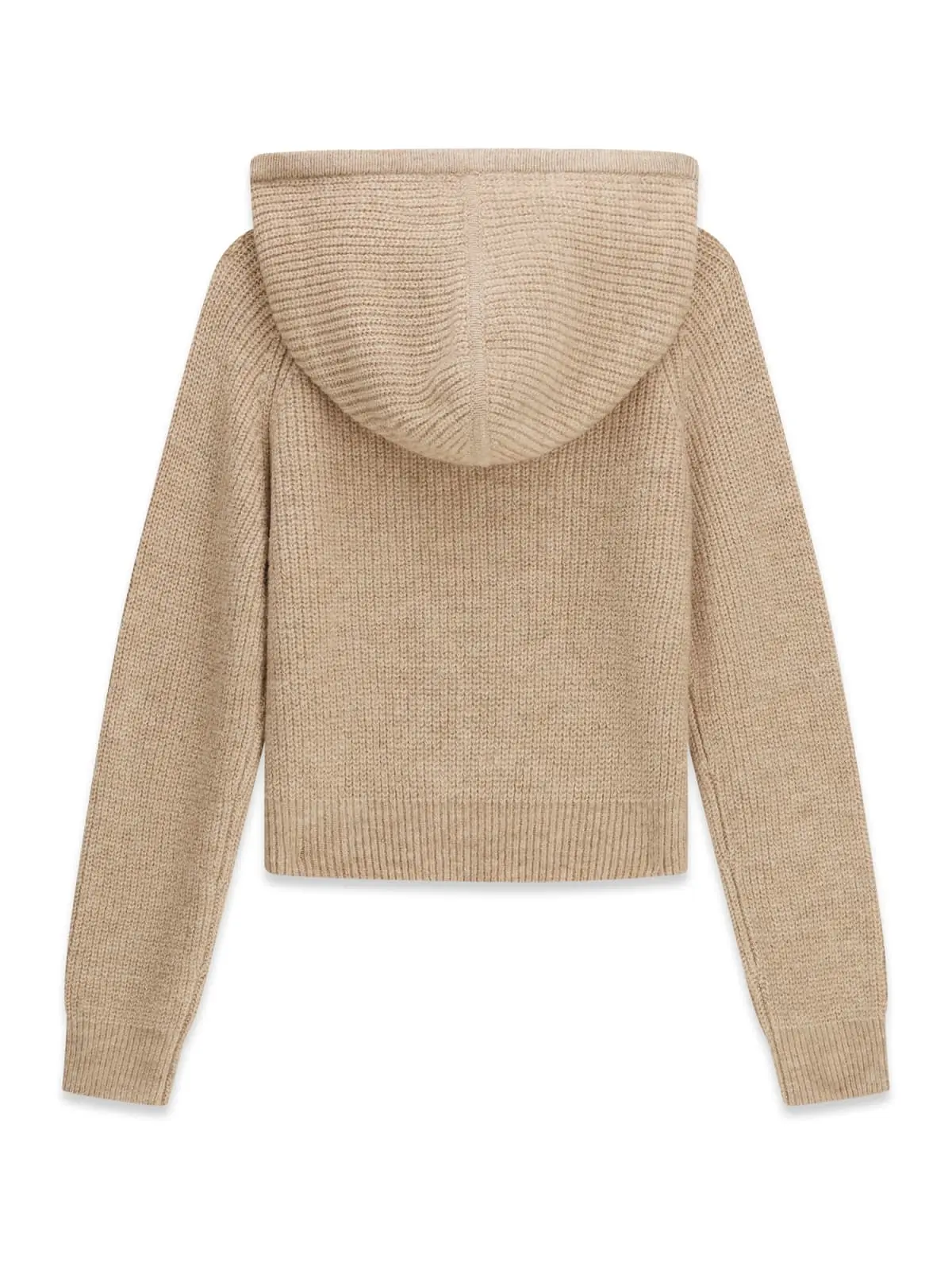 GUESS KIDS Трикотажен суичър за момичета в екрю меланж - Снимка 2